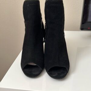 Black suede ankle boots